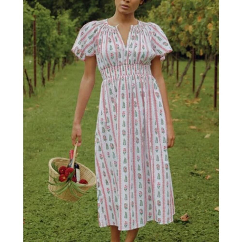 Pink City Prints Tamsin Dress - Pink City Stripe NWT Sz. XS